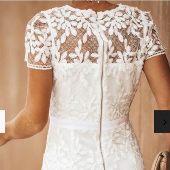 JustMe White Lace Midi Dress - Picture 2 of 14